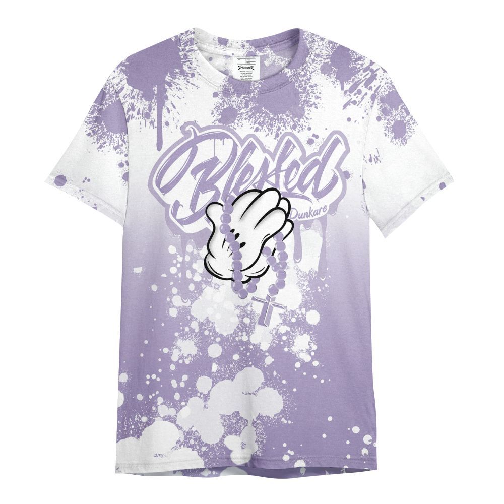 Shirt To Match Low Pure Violet 11s - God Blessed Ink Drip All Over Print