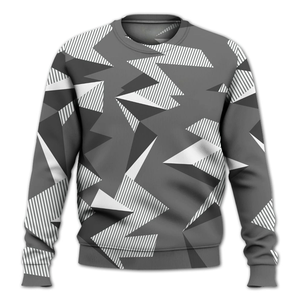 Sweatshirt To Match Retro Stealth 12s - Geometric Camouflage Pattern All Over Print