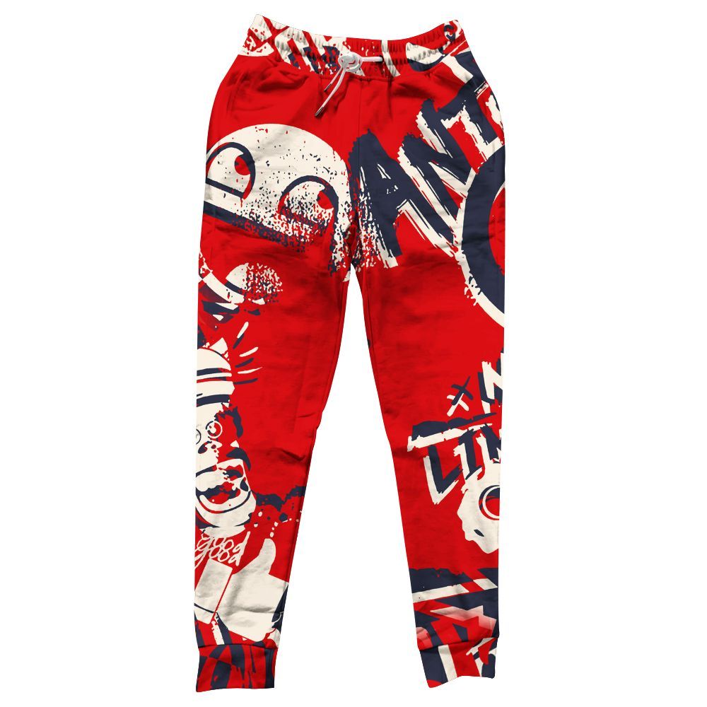 Sweatpant To Match Low OG Howard University 1s - Monogram Graffiti All Over Print