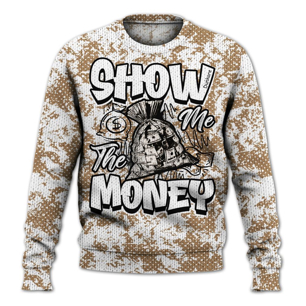 Knitted Sweater To Match Kobe 4 Gold Medal - Show Me The Money Retro