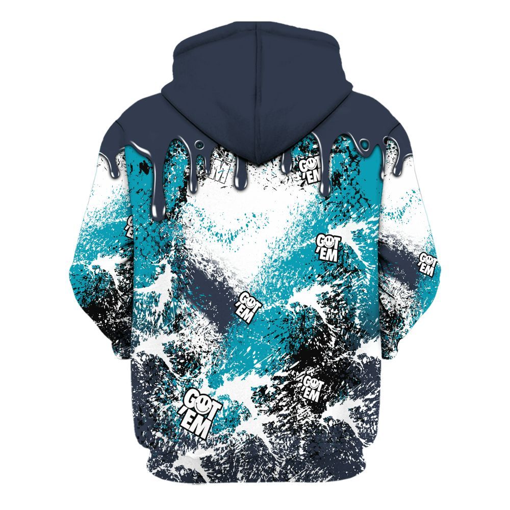 Hoodie To Match Retro Obsidian 13s - Dripping 23 Drip All Over Print