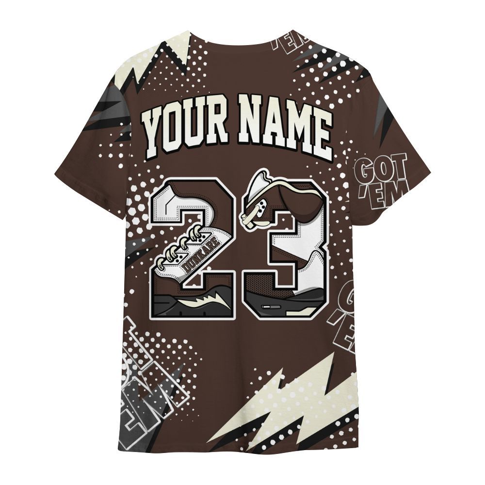 Shirt To Match SoleFly Cafecito 12s - Custom Name Number 23 5s All Over Print