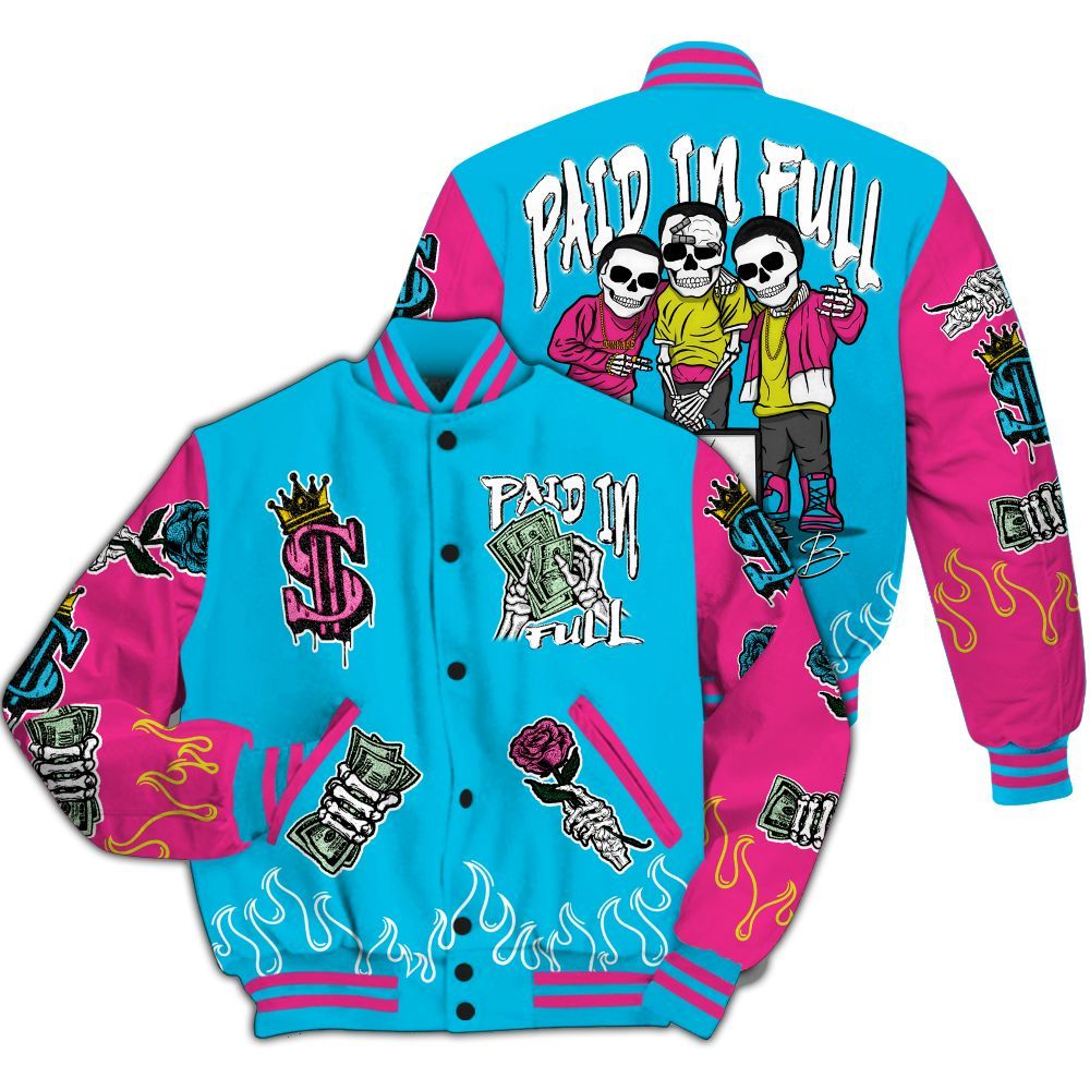 Varsity Jacket To Match Tokyo Nights Stewie 3s - Fire Everybody Paid In All Over Print