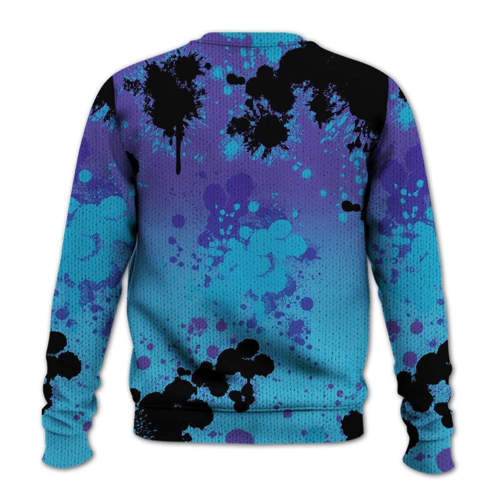 Knitted Sweater To Match Retro Aqua 6s - Trust No One Scary