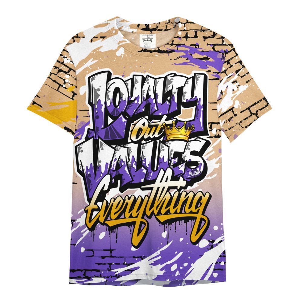 Shirt To Match SE Afrobeats 7s - Values Of Loyalty Drip All Over Print