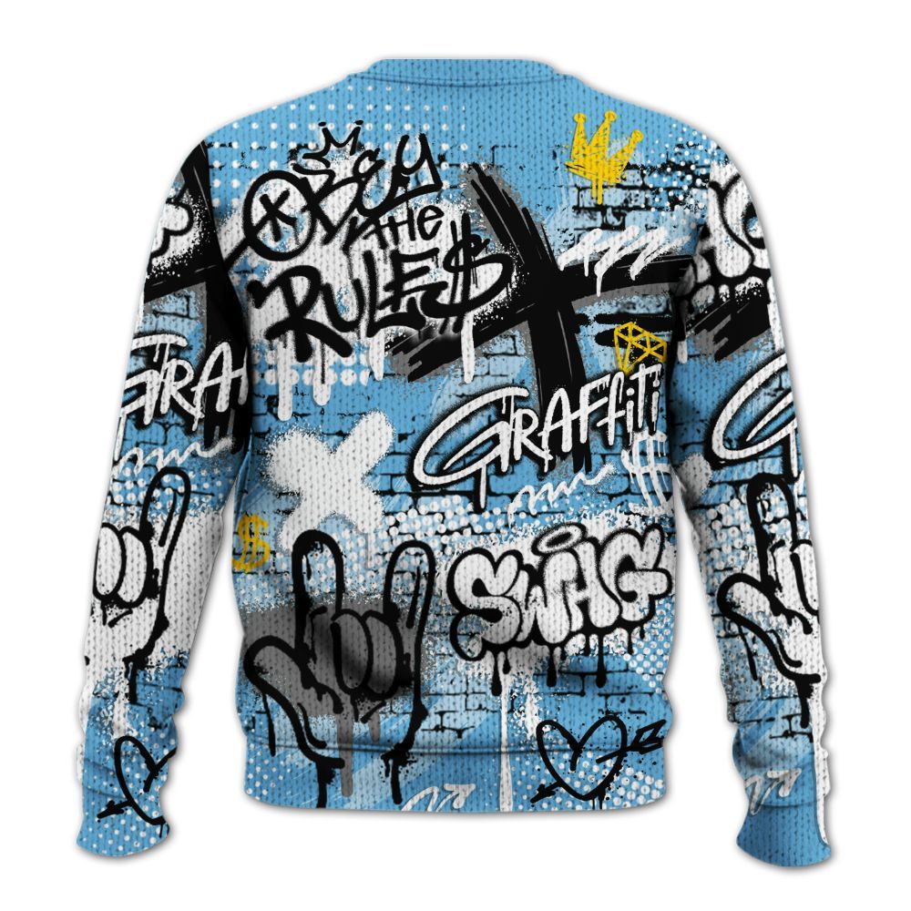 Knitted Sweater To Match Melo 12s - True It Real Graffiti Streetwear