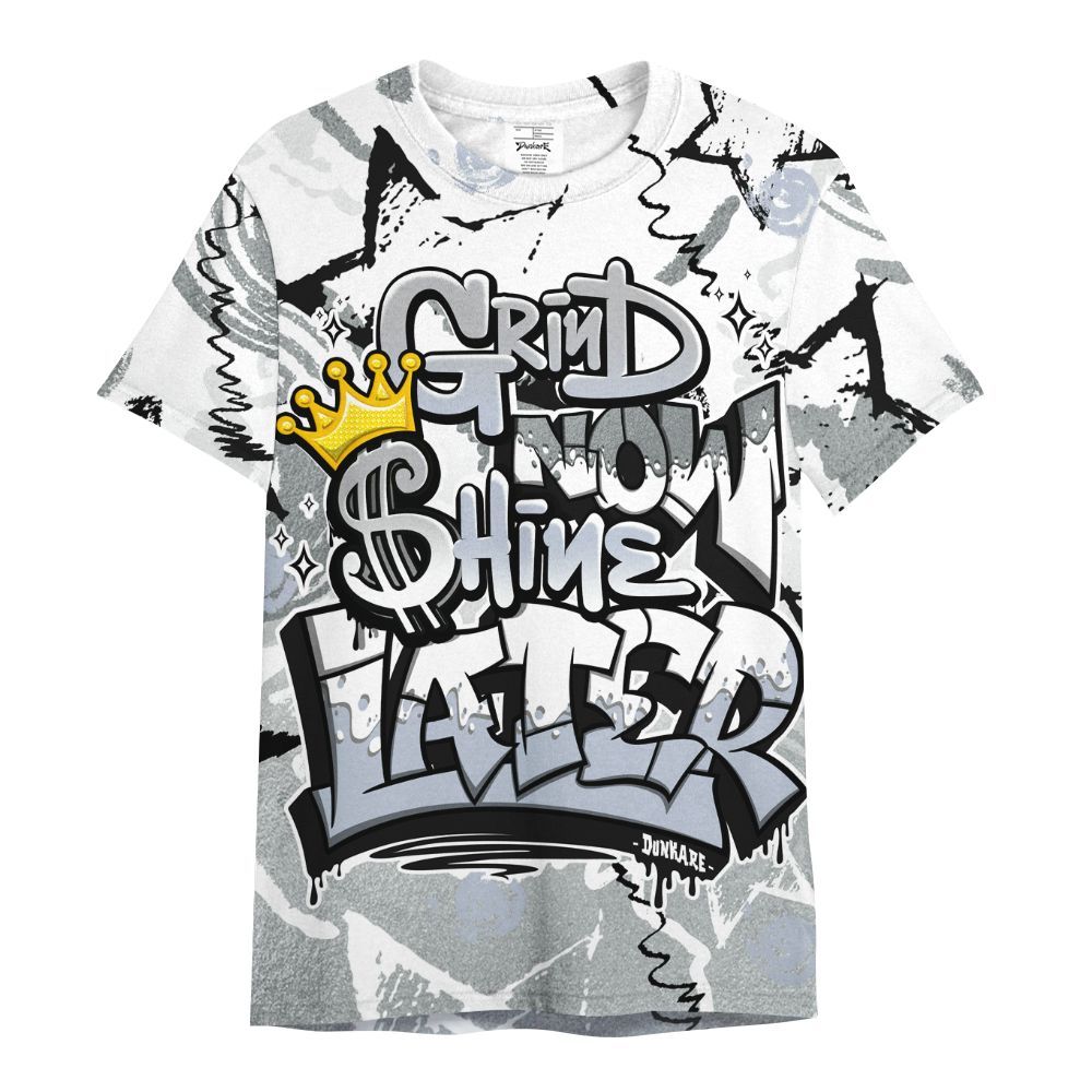 Shirt To Match White Metallic 2026 5s - Grind Shine Later Drip All Over Print