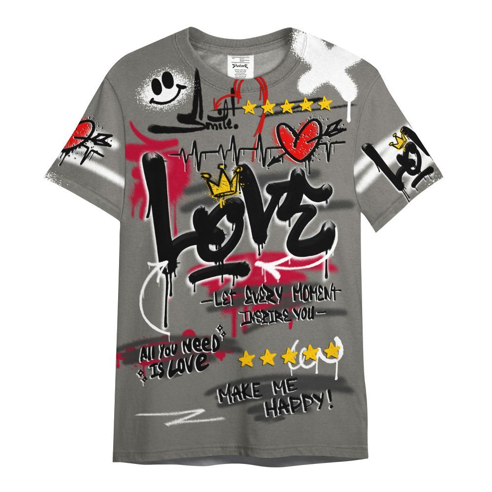 Shirt To Match Shadow 2025 10s Shirt, Happy Love Beats Graffiti Streetwear All Over Print