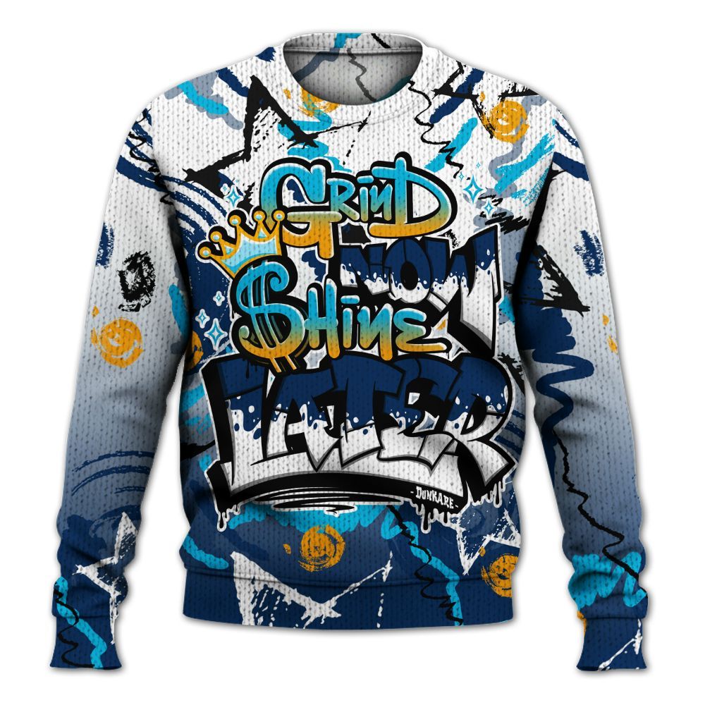 Knitted Sweater To Match Dunk Low GS Electric Algae - Grind Shine Later Drip