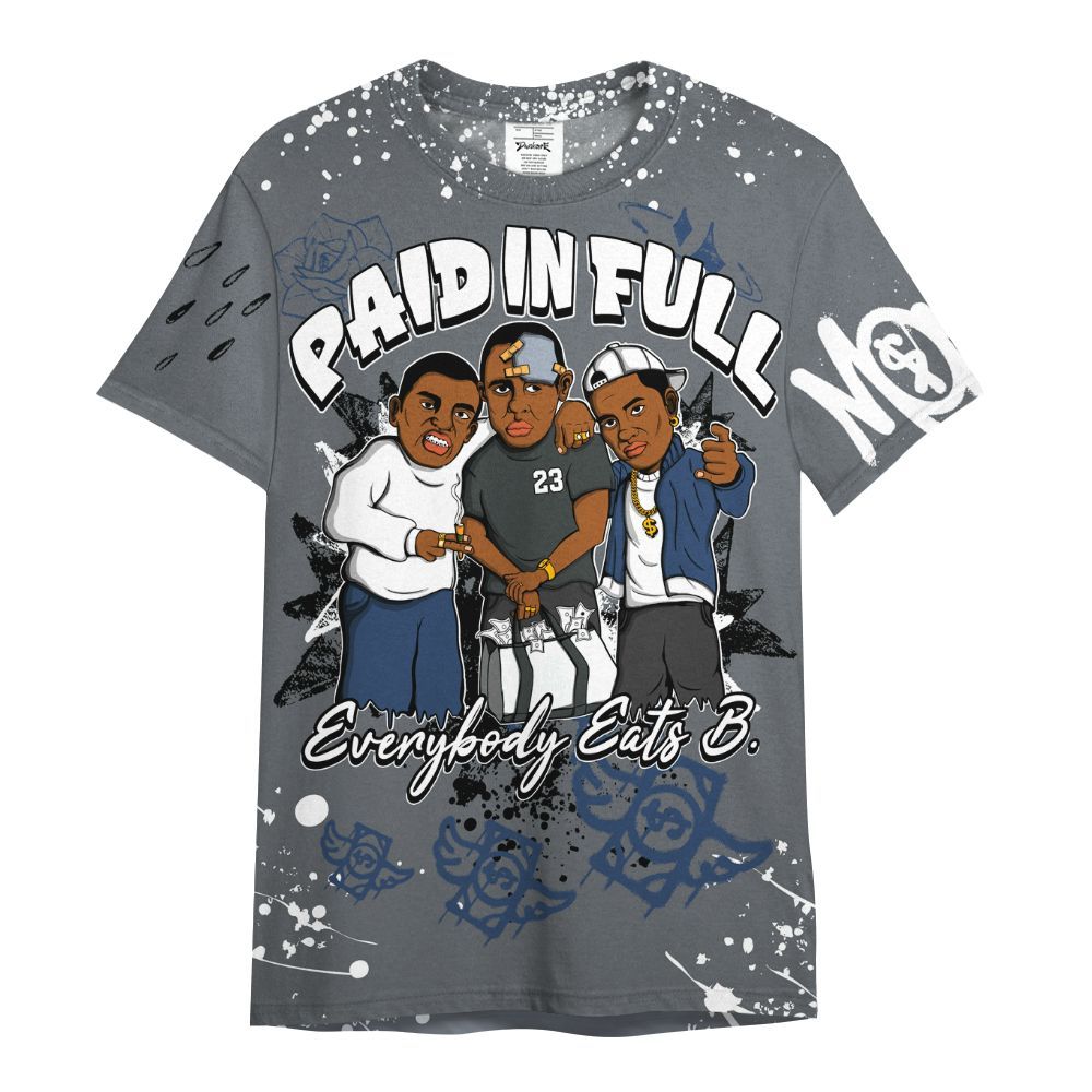 Shirt To Match Flint Grey 9s - Everybody Paid In Full Crayon All Over Print