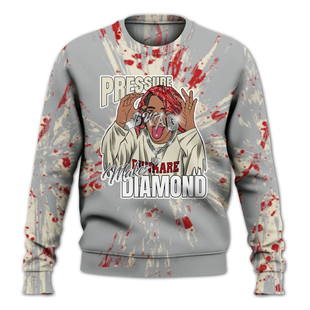 Sweatshirt To Match Cement Grey 3s - Pressures Makes Sweatshirt To Match Lux All Over Print