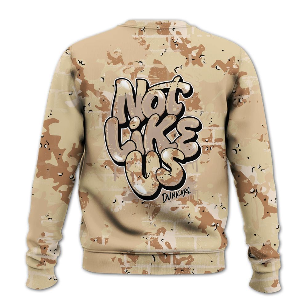 Sweatshirt To Match Desert Camo 3s - None Like Us Graphic Brick Art All Over Print