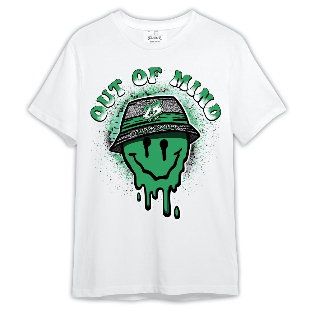 Shirt To Match Black Green Glow 3s - Trippy Smiley Green Glow 3s Shirt Outfit