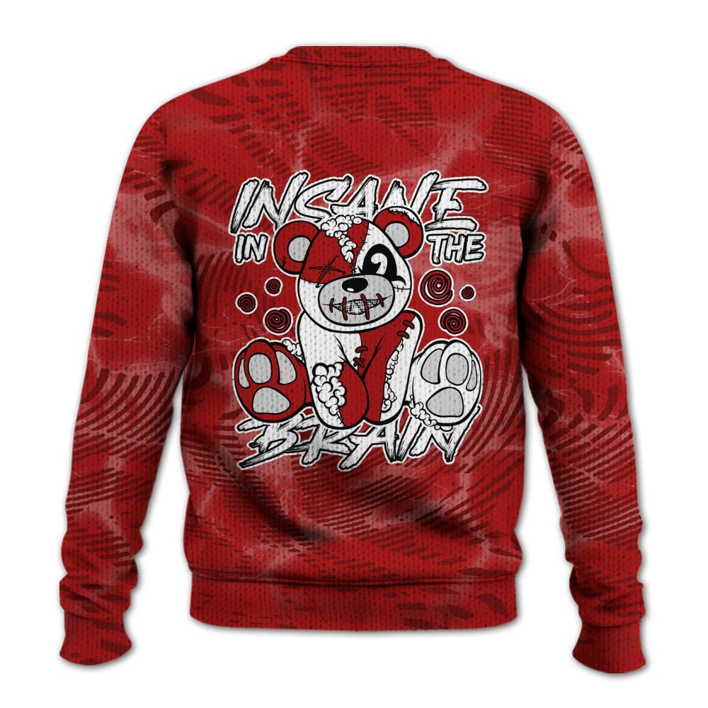 Knitted Sweater To Match Red Taxi 12s - Insanes Bear Fume