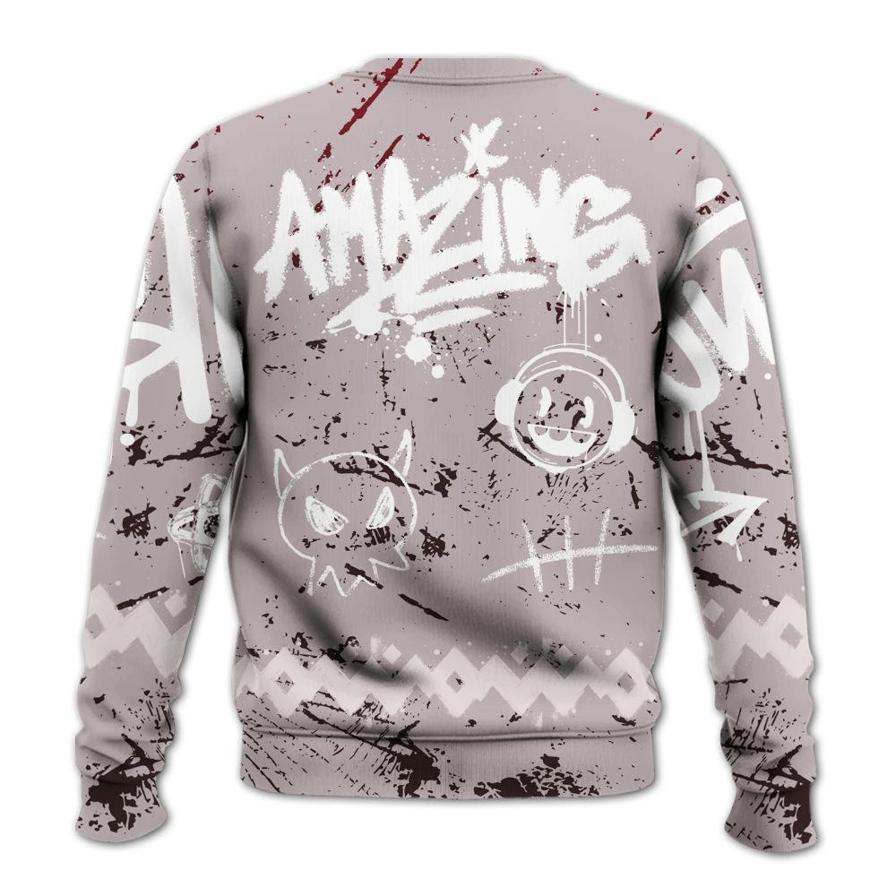 Sweatshirt To Match AMM Air Smokey Mauve 6s - Friday Sneaker Crayon All Over Print