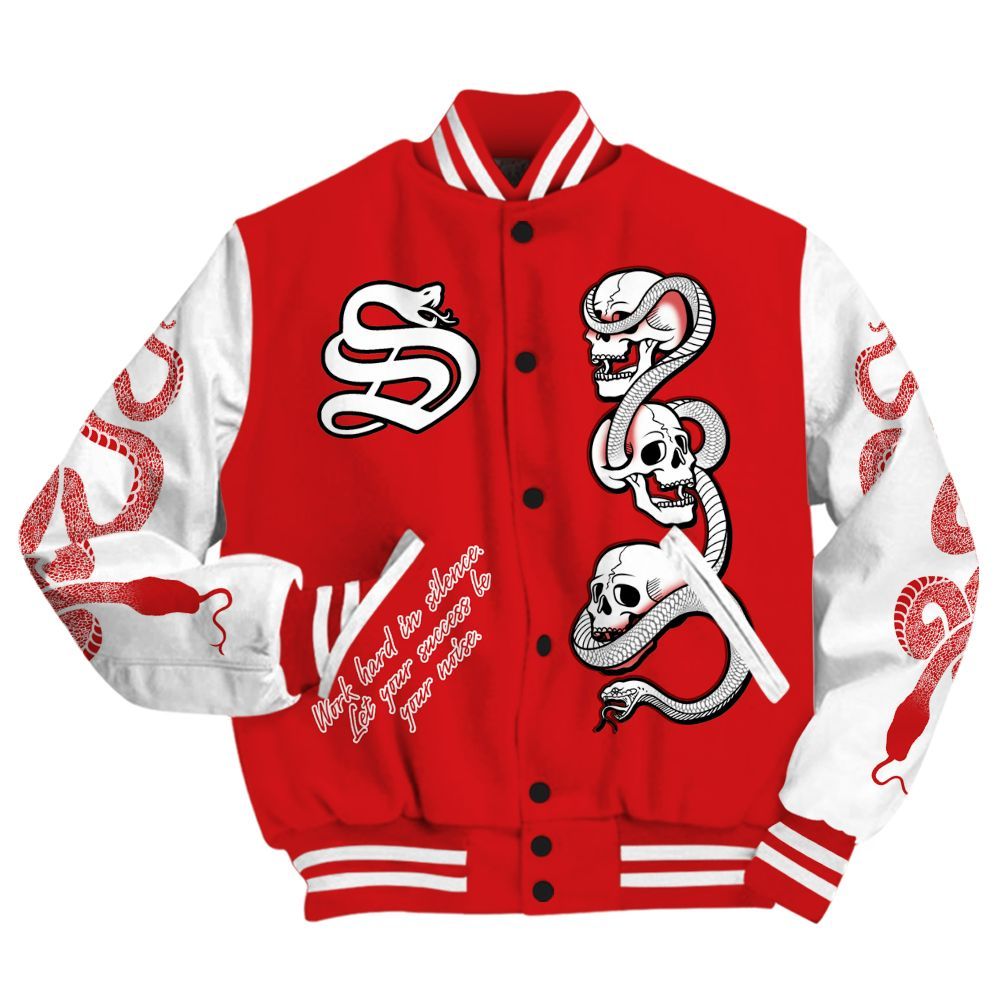 Varsity Jacket To Match Low Bred 11s - Snake Move In Silence All Over Print