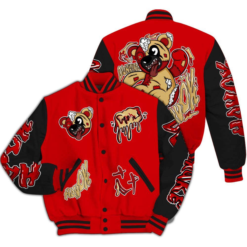 Varsity Jacket To Match Ja 2 Halloween - Havok Bear All Over Print