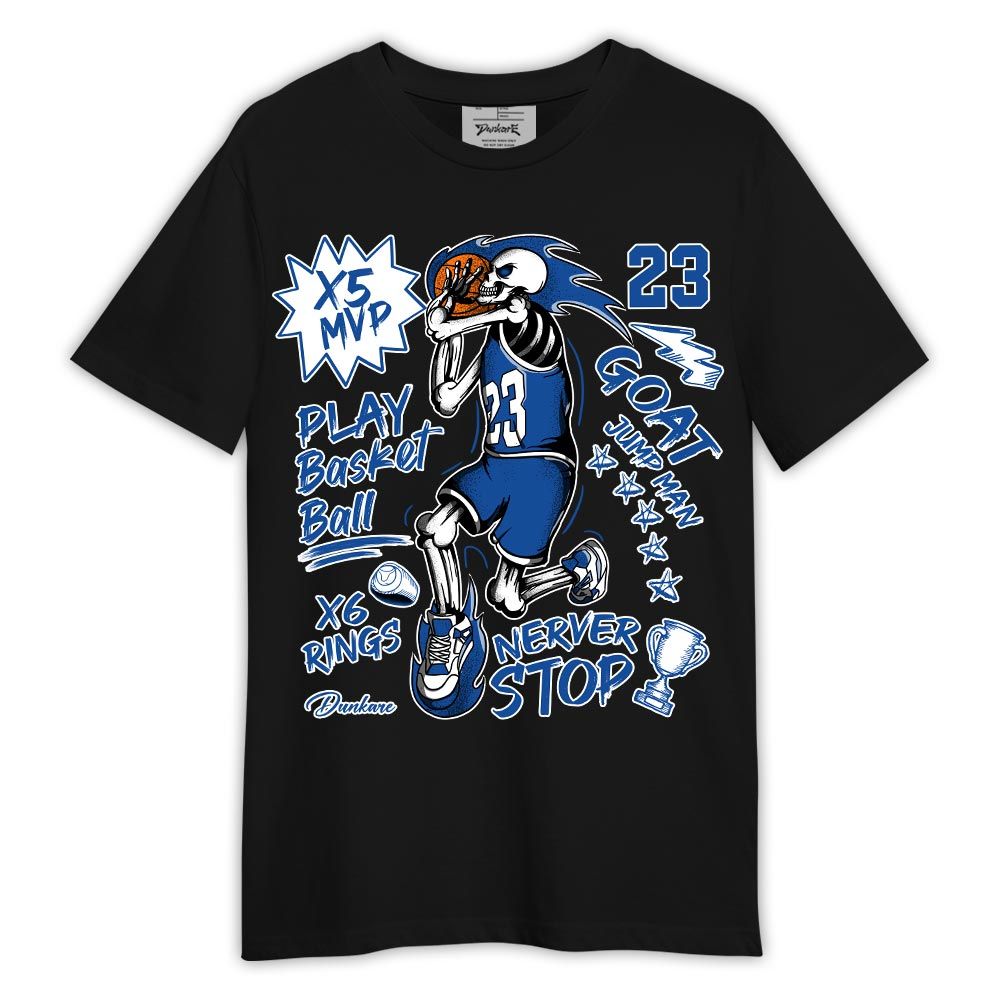 Shirt To Match Low Space Royal 11s - Never Stop G.O.A.T Shirt Outfit
