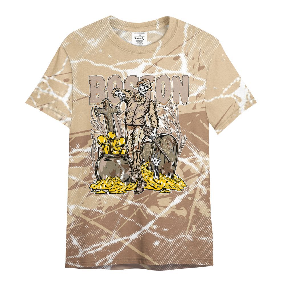 Shirt To Match Desert Camo 3s - Goldrush Skeleton Profound All Over Print