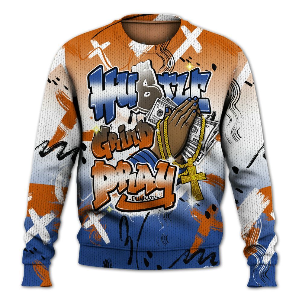 Knitted Sweater To Match Palermo GS League - Money Hustle Grind Pray