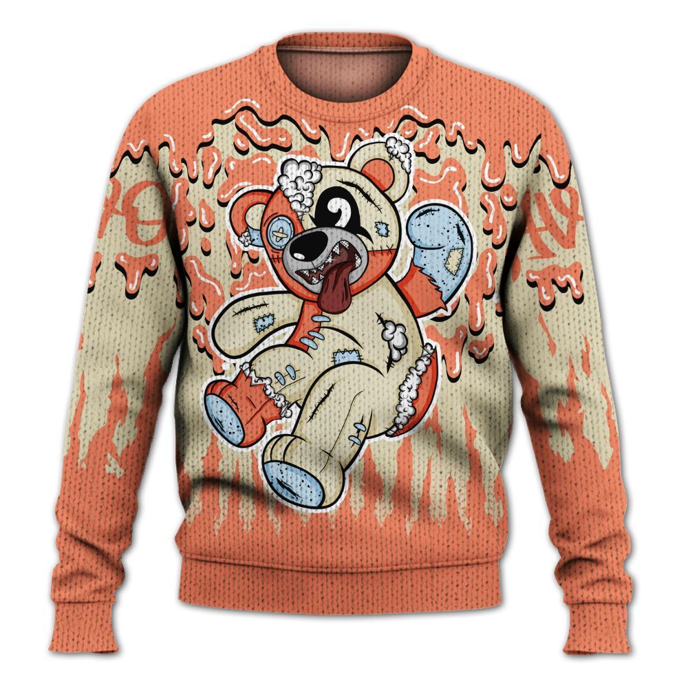 Knitted Sweater To Match DJ Khaled Crimson Bliss 5s - Havok Bear Dripping