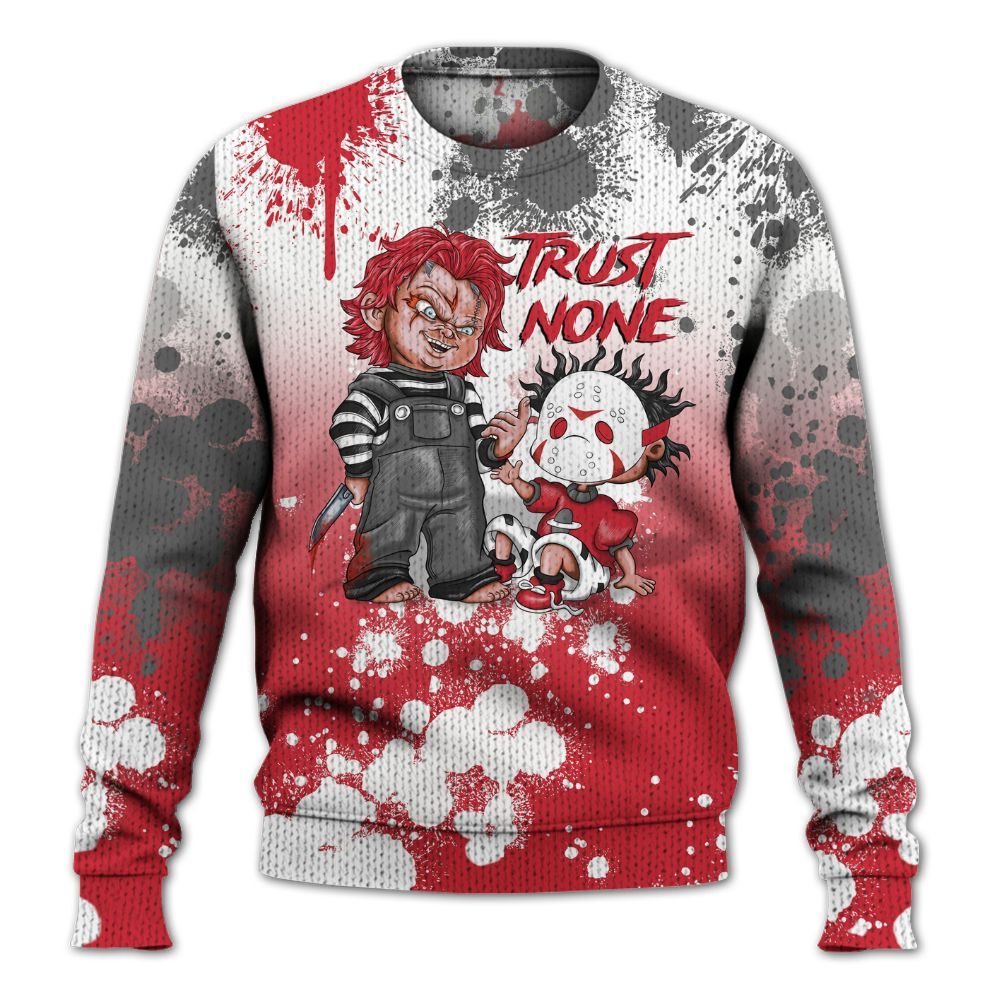 Sweater To Match Bunny 2025 8s - Trust No One Scary Graphic