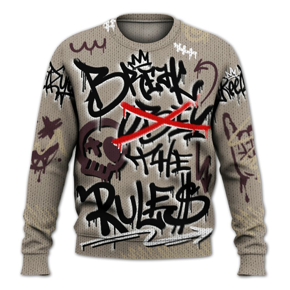 Knitted Sweater To Match AMM Retro Phantom 4s - Break Rules Streetwear