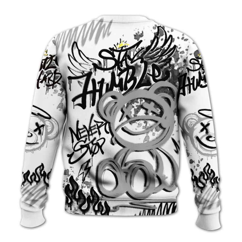 Sweatshirt To Match Low 85 Metallic Black 1s - Humble Drip Streetwear Graffity All Over Print