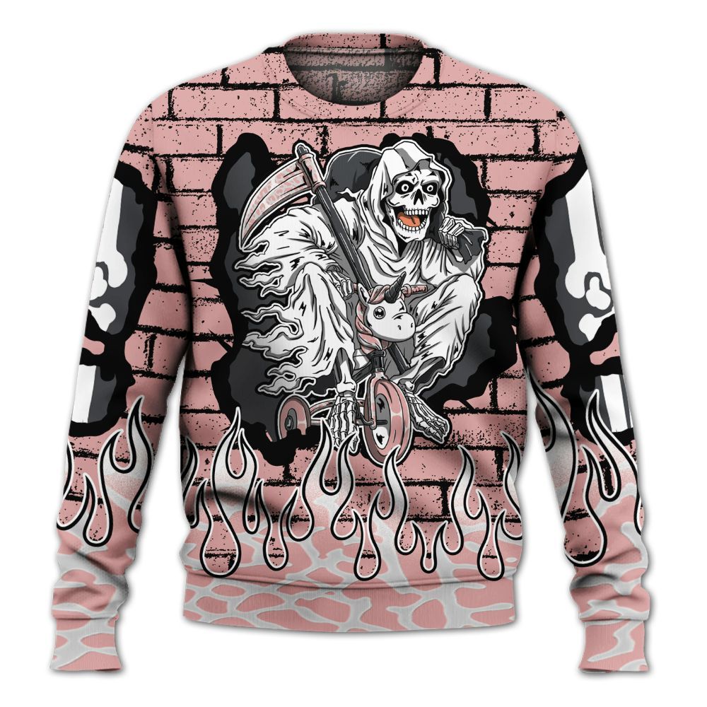 Sweatshirt To Match Red Stardust 3s - Self Make Skeleton Crashed All Over Print