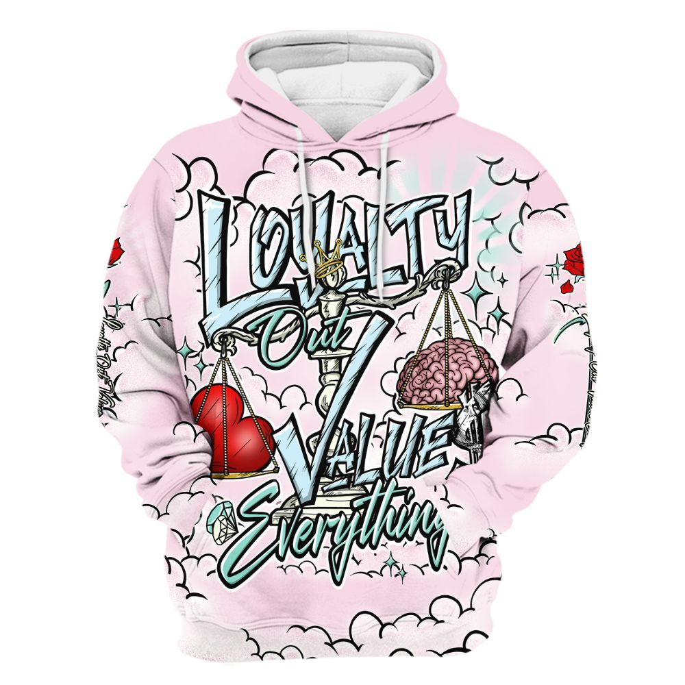 Hoodie To Match Retro Easter 5s - Loyalty Wins Everything All Over Print