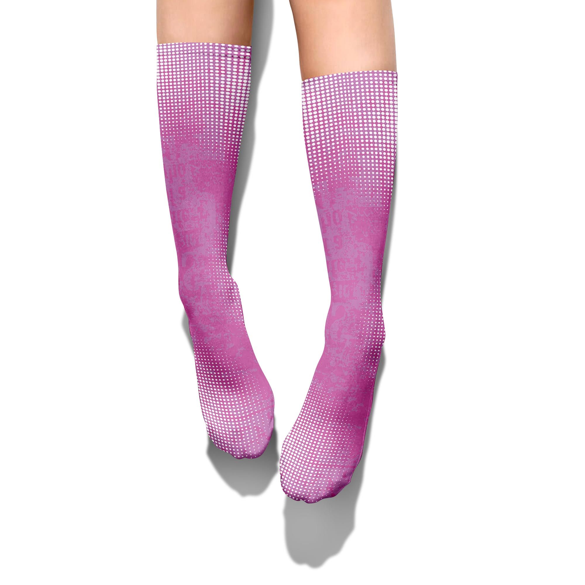 Sock To Match Hyper Violet 4s - Glitch Text Graphic Unisex