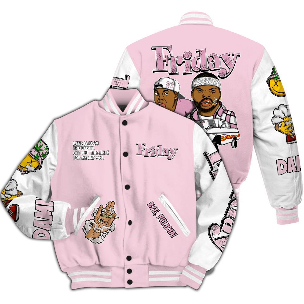 Varsity Jacket To Match Orchid 4s - Friday Sneaker Stress Style All Over Print