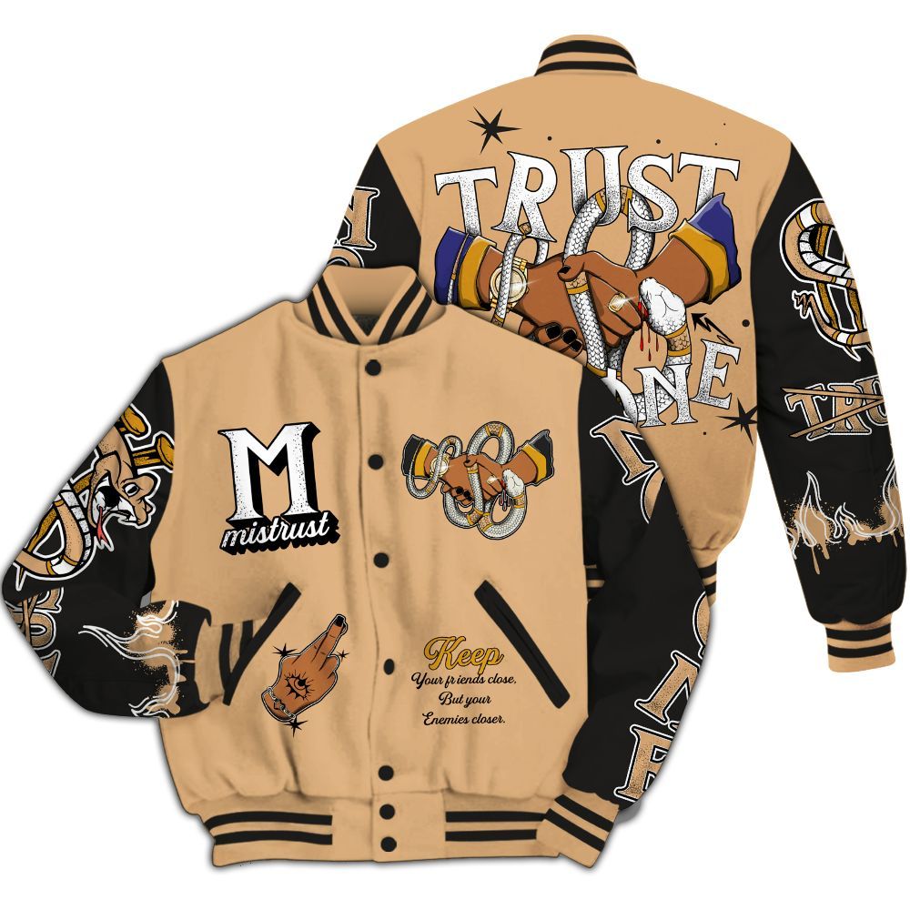 Varsity Jacket To Match SE Afrobeats 7s - Trust No One Snake-Bite Street Style All Over Print