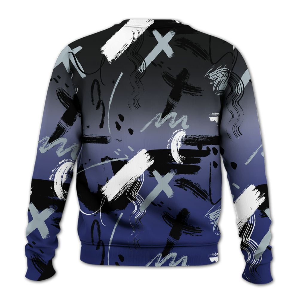 Sweatshirt To Match Midnight Navy 11s - Money Hustle Grind Pray All Over Print