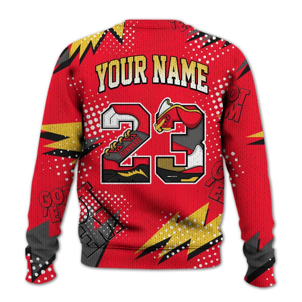 Knitted Sweater To Match KD 18 Air Bakin - Custom Name Number 23 5s