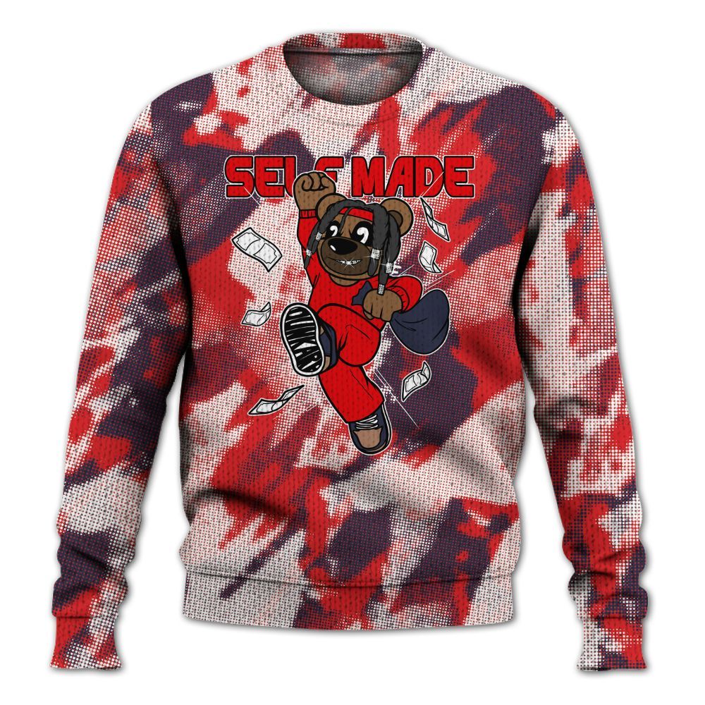 Knitted Sweater To Match Low OG Howard Bison 1s - Autonomous Bear Abstract Halftone