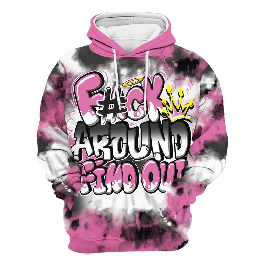Hoodie To Match Air Force 1 ParaNoise 3.0 - Tie Dye FK Around Find Out All Over Print