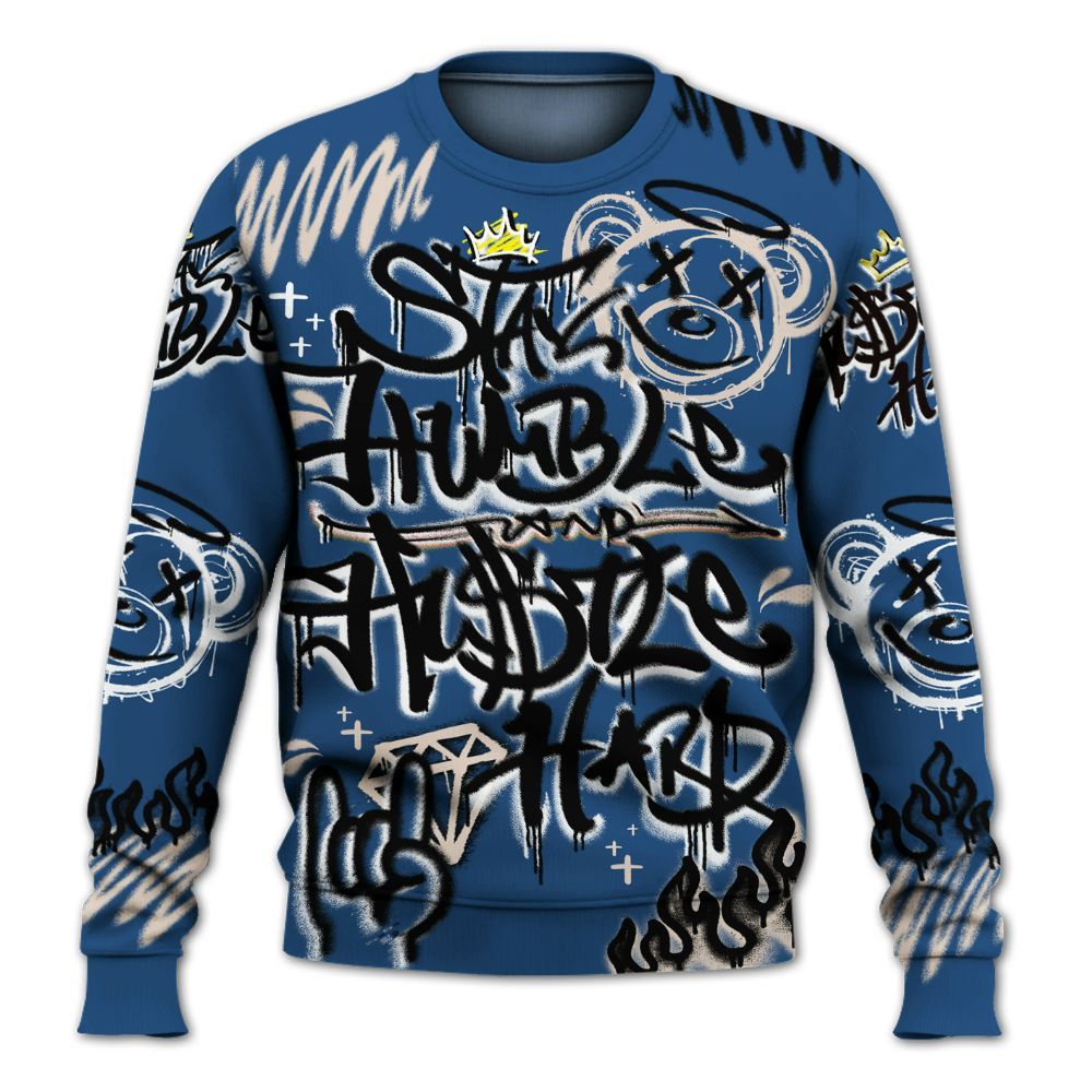 Sweatshirt To Match High OG Midnight Navy 1s - Humble Drip Streetwear Graffity All Over Print