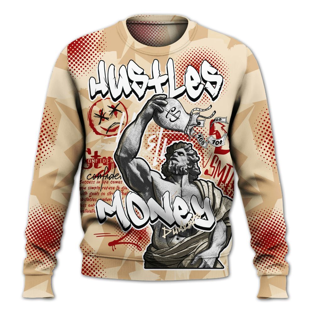 Sweatshirt To Match Dunk Low Strawberry Waffle - Huslte Money Retro All Over Print