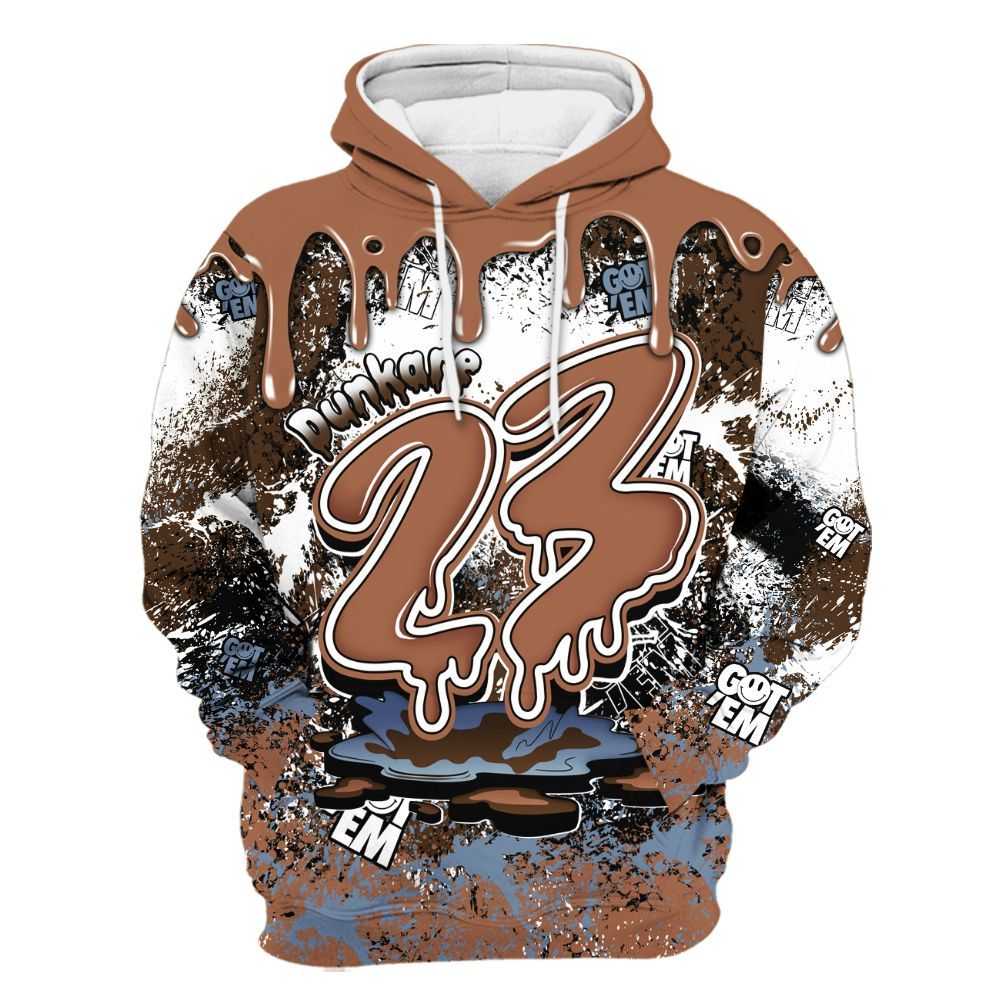 Hoodie To Match Air Foamposite Metallic Copper - Dripping 23 Drip All Over Print