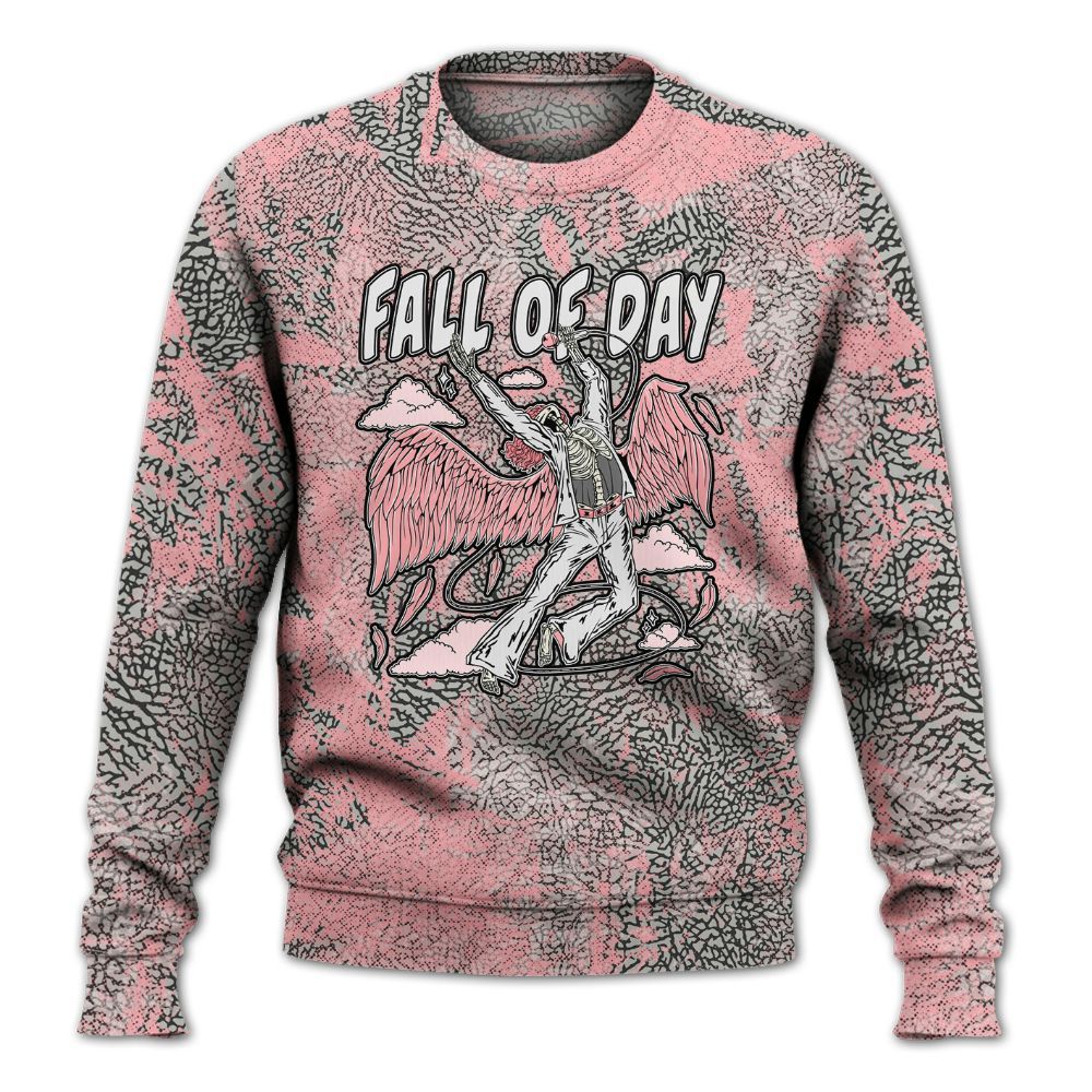 Sweatshirt To Match Retro Wings 3s - Fall Of Days Skeleton Heart All Over Print