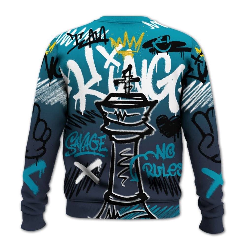 Sweatshirt To Match Retro Obsidian 13s - Street King Chess Streetwear All Over Print