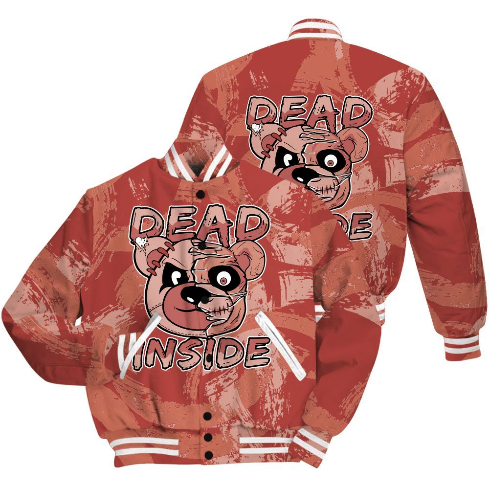 Varsity Jacket To Match Dune Red 13s Shirt - Lifeless Bear Circle Slpash All Over Print