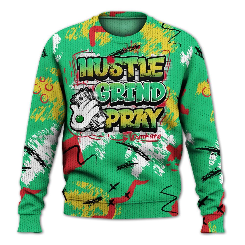 Sweater To Match Ja 3 Jurassic Park Explorer - Hustle Grind Pray Graphic Street Style Graphic