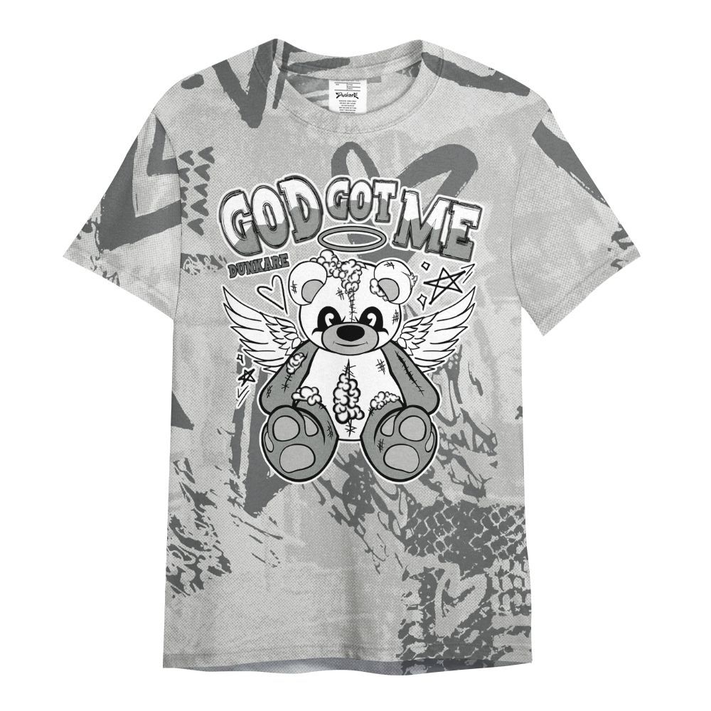 Shirt To Match Retro Wet Cement 4s - Gods Guides Me Bear Heart Grunge All Over Print