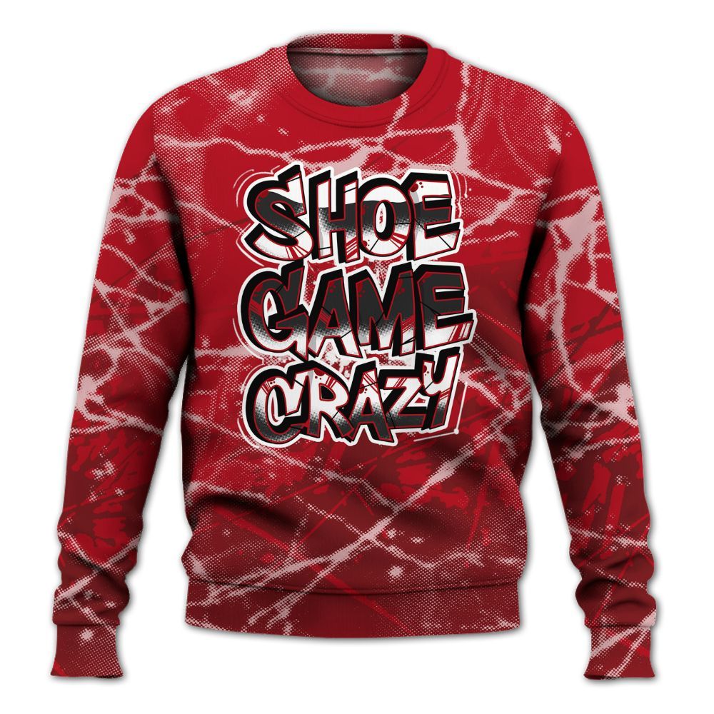 Sweatshirt To Match Bred Velvet 11s - Shoe Game Crazy Graphic All Over Print