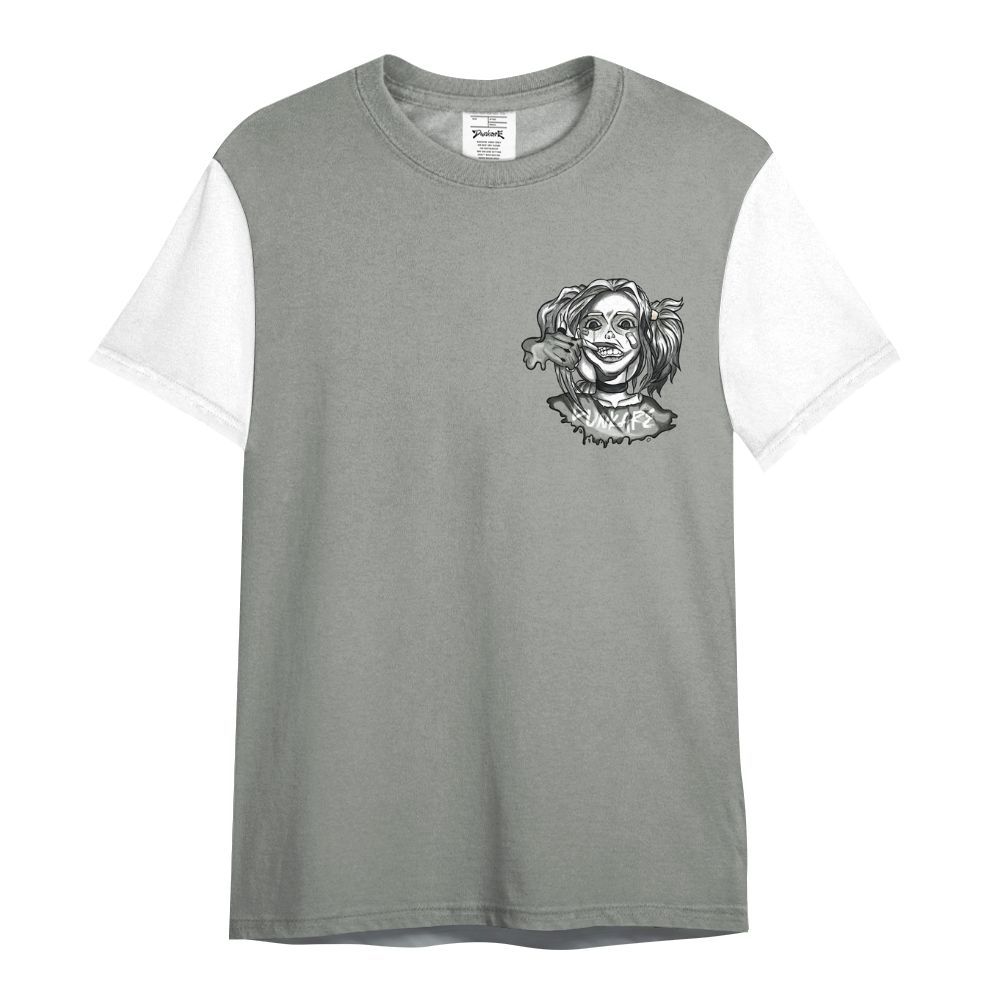 Shirt To Match Paris Cement Grey 4s Varsity Jacket, Custom Name Bad Girl HAHA All Over Print