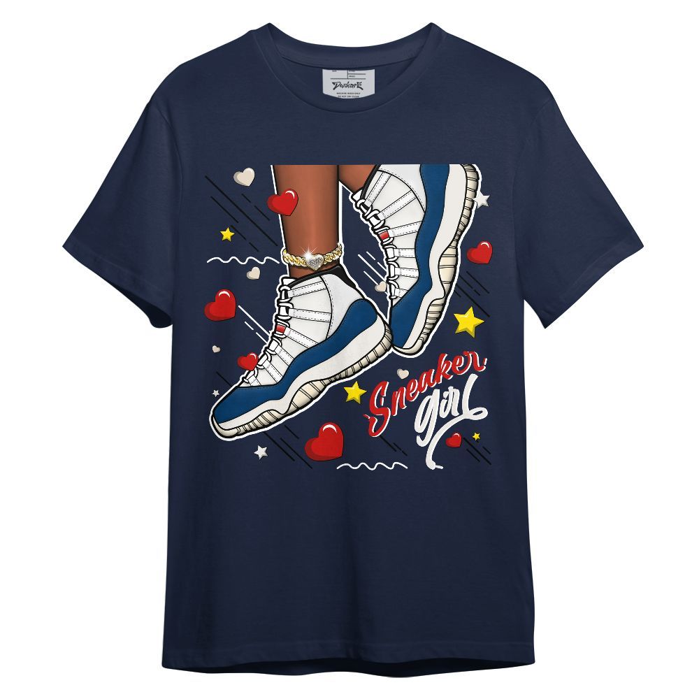 Shirt To Match Retro Rare Air 11s - SNEAKER Girl Heart Flying Graphic