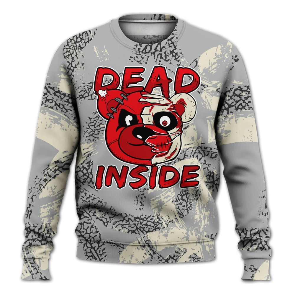 Sweatshirt To Match Cement Grey 3s - Lifeless Bear Circle Slpash All Over Print