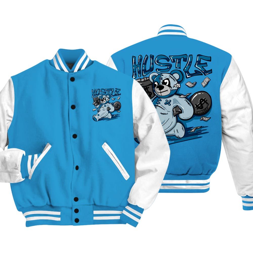 Varsity Jacket To Match Powder Blue 9s Vasity Jacket - Hustles Bear Vasity Jacket Unisex